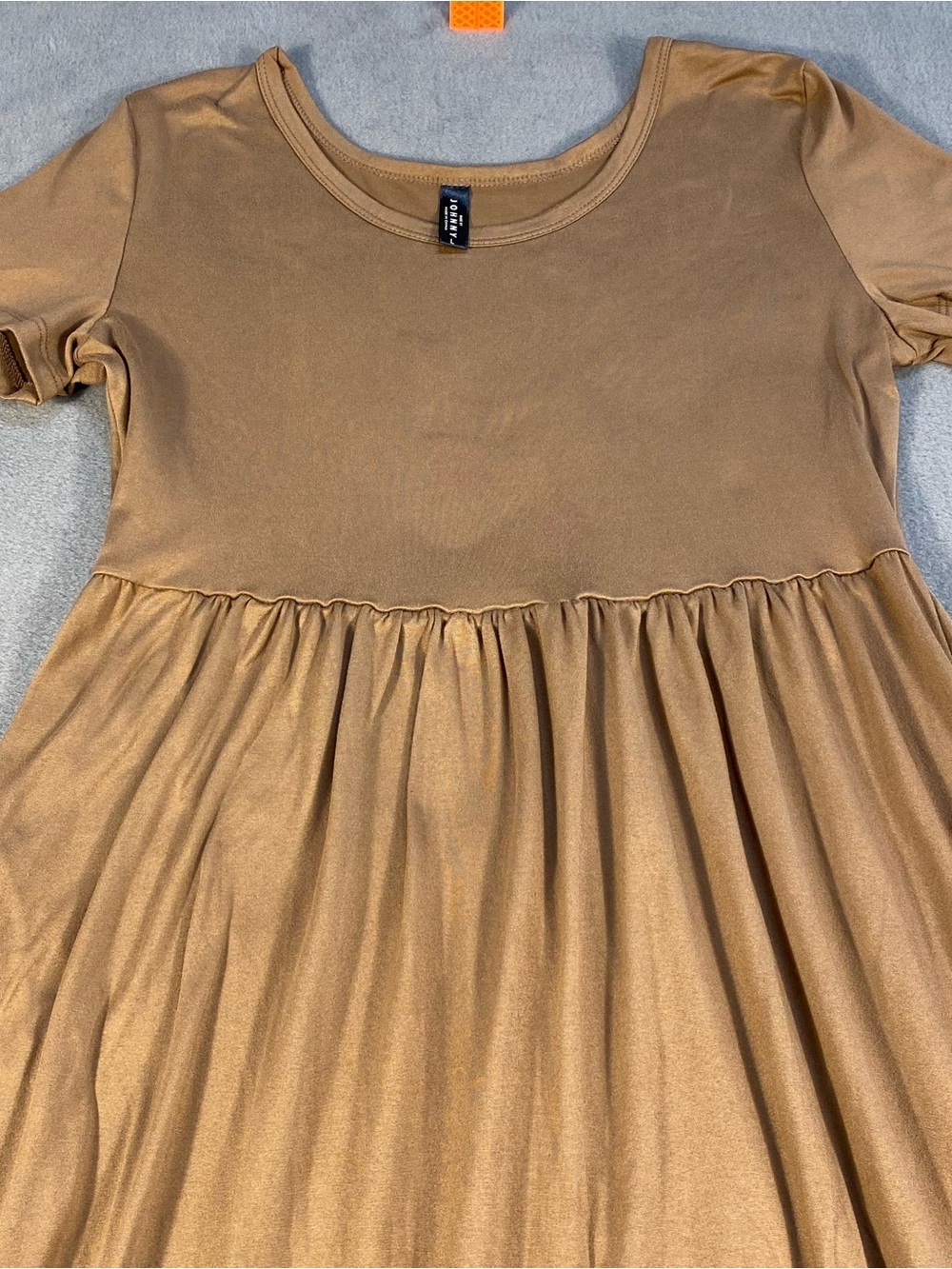 Made by Johnny women’s brown/taupe Short-Sleeve plain casual Maxi Dress, size L - Picture 2 of 10